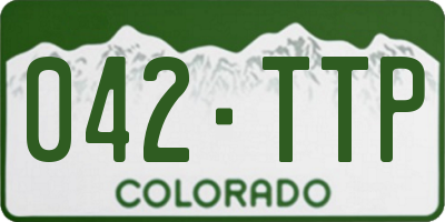 CO license plate 042TTP