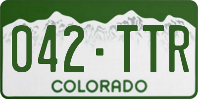 CO license plate 042TTR