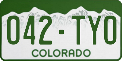 CO license plate 042TYO