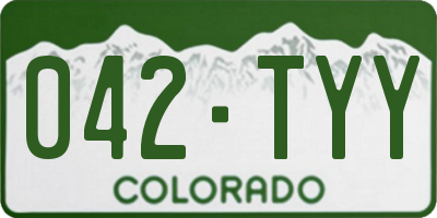 CO license plate 042TYY