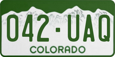 CO license plate 042UAQ