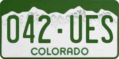 CO license plate 042UES