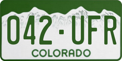 CO license plate 042UFR