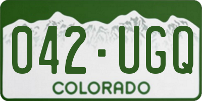 CO license plate 042UGQ