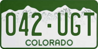 CO license plate 042UGT