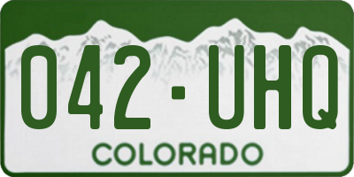 CO license plate 042UHQ