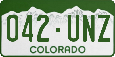 CO license plate 042UNZ