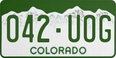 CO license plate 042UOG