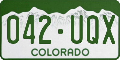 CO license plate 042UQX
