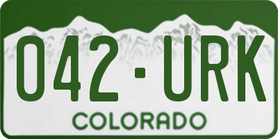 CO license plate 042URK