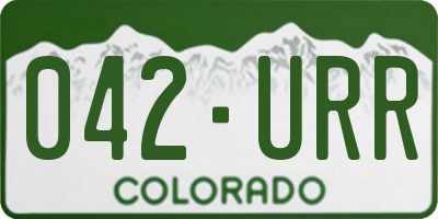 CO license plate 042URR