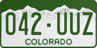 CO license plate 042UUZ