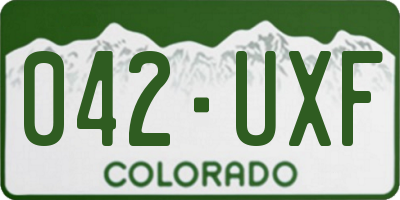 CO license plate 042UXF