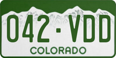 CO license plate 042VDD