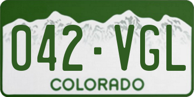 CO license plate 042VGL