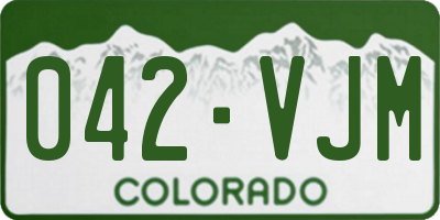 CO license plate 042VJM