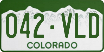 CO license plate 042VLD