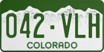 CO license plate 042VLH
