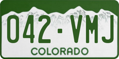 CO license plate 042VMJ