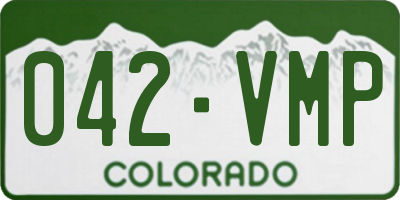 CO license plate 042VMP