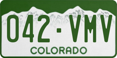 CO license plate 042VMV