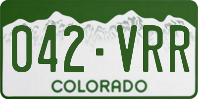 CO license plate 042VRR