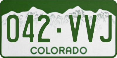 CO license plate 042VVJ