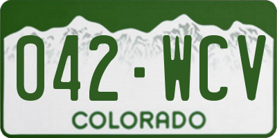 CO license plate 042WCV