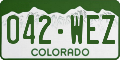 CO license plate 042WEZ