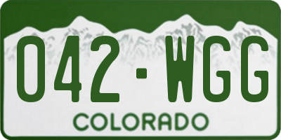 CO license plate 042WGG