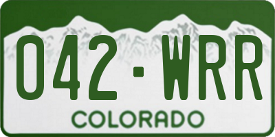 CO license plate 042WRR