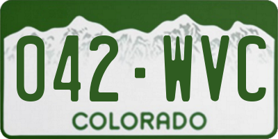 CO license plate 042WVC