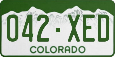 CO license plate 042XED