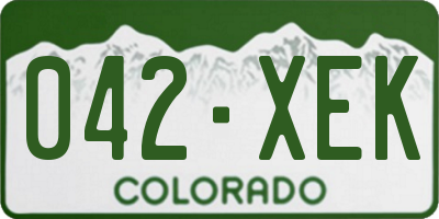CO license plate 042XEK