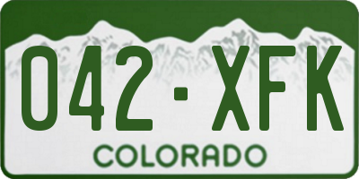 CO license plate 042XFK