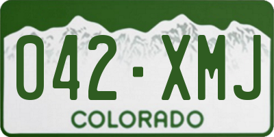 CO license plate 042XMJ