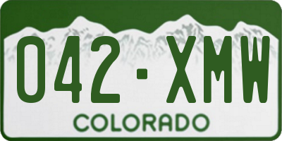 CO license plate 042XMW