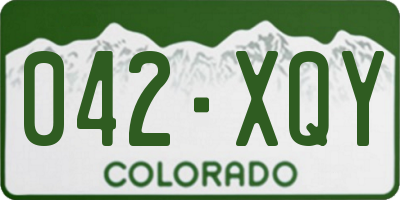 CO license plate 042XQY