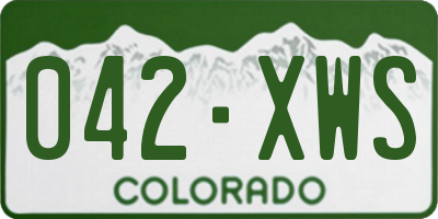 CO license plate 042XWS