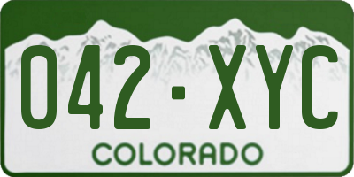 CO license plate 042XYC