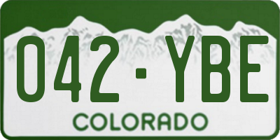 CO license plate 042YBE