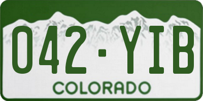CO license plate 042YIB