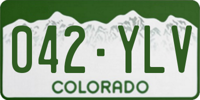 CO license plate 042YLV