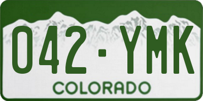 CO license plate 042YMK