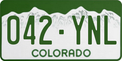 CO license plate 042YNL