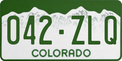 CO license plate 042ZLQ