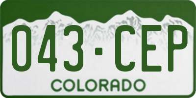 CO license plate 043CEP