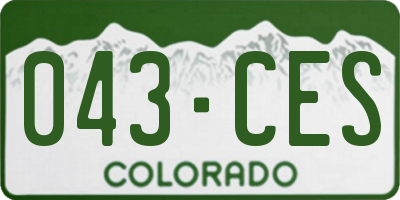 CO license plate 043CES