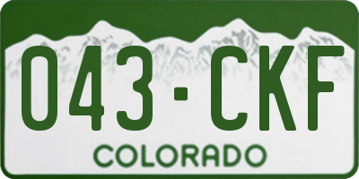 CO license plate 043CKF