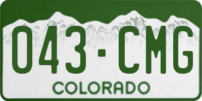 CO license plate 043CMG